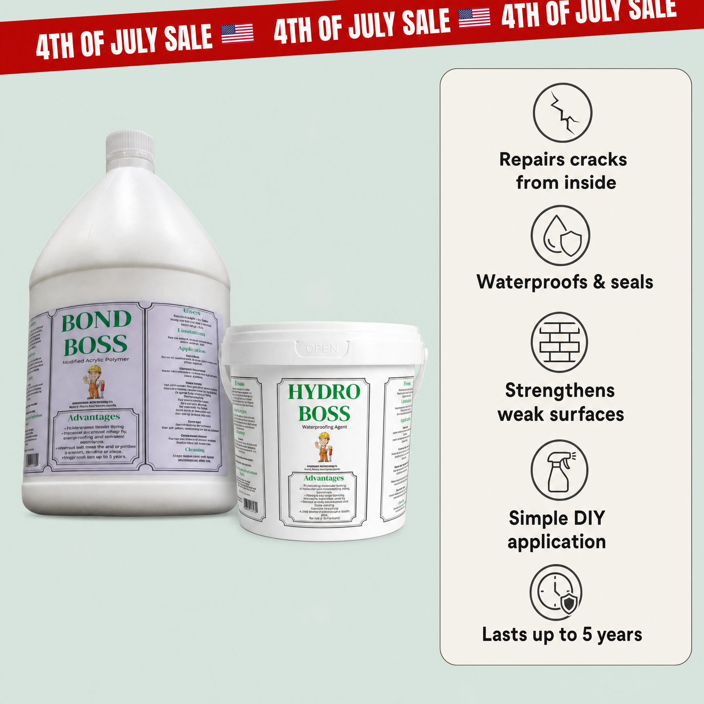Bond Boss™ + HydroBoss™ Seal Kit (4th Of July Sale)